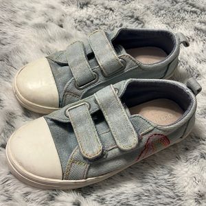 Old navy sneakers jean material size 9 small heart on the side